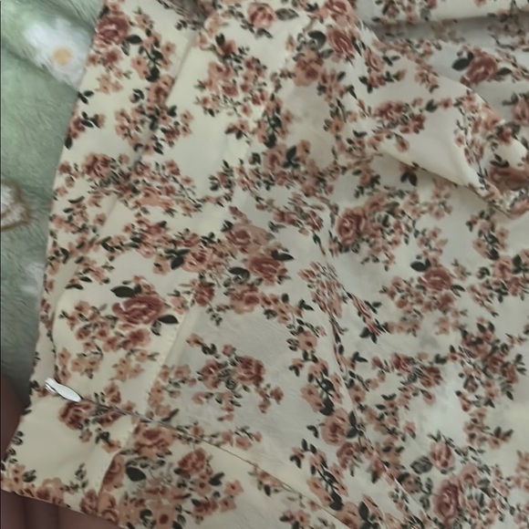 Cream and Pink Floral Maxi Skirt - Picture 4 of 7